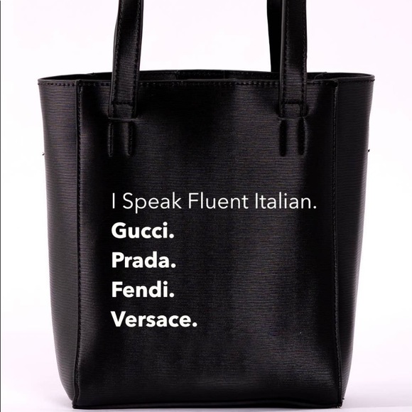 latc Handbags - I speak fluent Italian bucket bag NWT